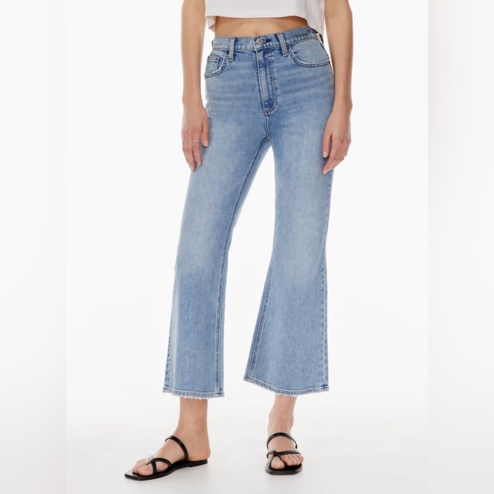 Aritzia Light Blue High-Rise Flare Jeans